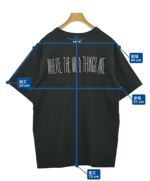 sacai（サカイ）Tシャツ・カットソー 黒 サイズ:4(XL位) メンズ/2200681622012