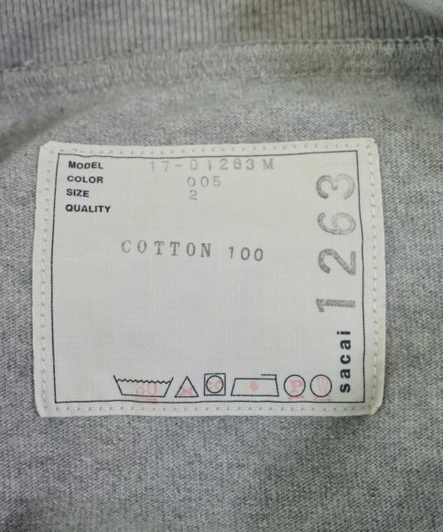 sacai（サカイ）Tシャツ・カットソー グレー サイズ:2(M位) メンズ/2200682120029