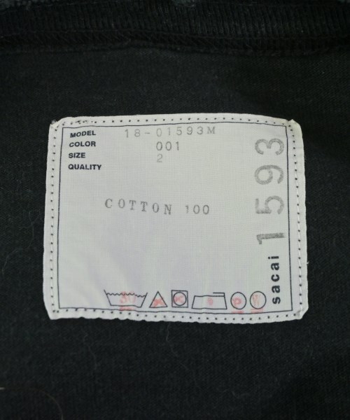 sacai（サカイ）Tシャツ・カットソー 黒 サイズ:2(M位) メンズ/2200682120036