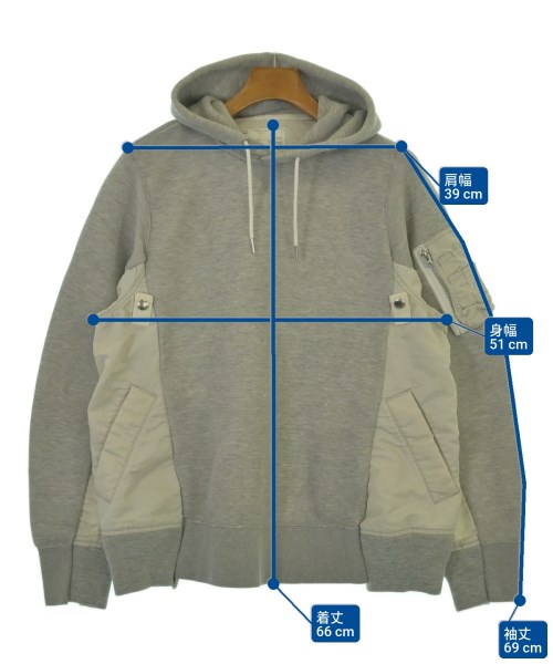 sacai（サカイ）パーカー グレー サイズ:2(M位) メンズ/2200686967071