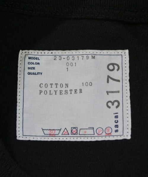 sacai（サカイ）Tシャツ・カットソー 黒 サイズ:1(S位) メンズ/2200693883142