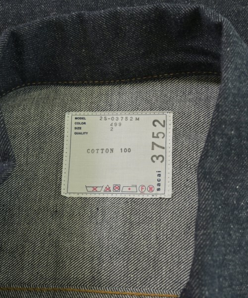sacai（サカイ）デニムジャケット 青 サイズ:2(M位) メンズ/2200693897019