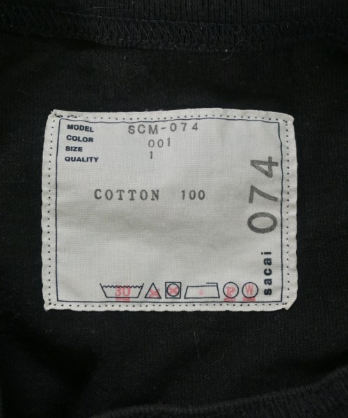 sacai（サカイ）Tシャツ・カットソー 黒 サイズ:1(S位) メンズ/2200694995042