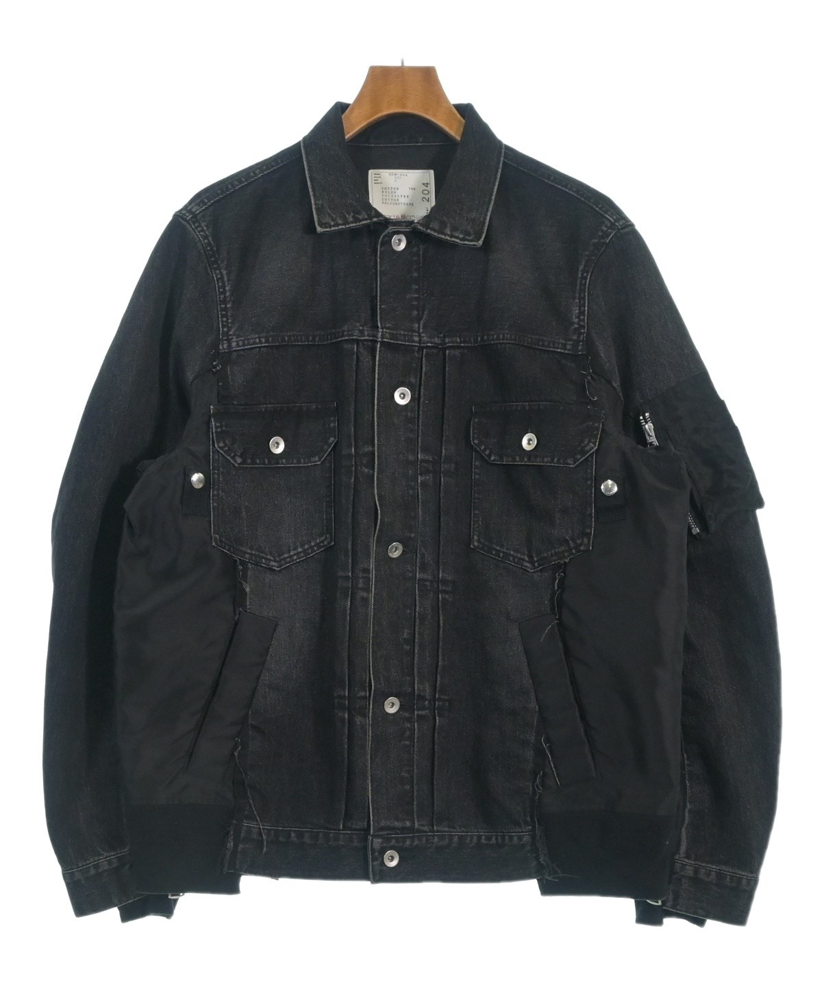 sacai（サカイ）デニムジャケット 黒 サイズ:3(L位) メンズ