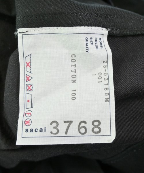 sacai（サカイ）その他 黒 サイズ:1(S位) メンズ/2200695301071