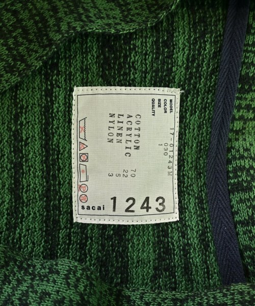 sacai（サカイ）カーディガン 緑 サイズ:1(S位) メンズ/2200695469030