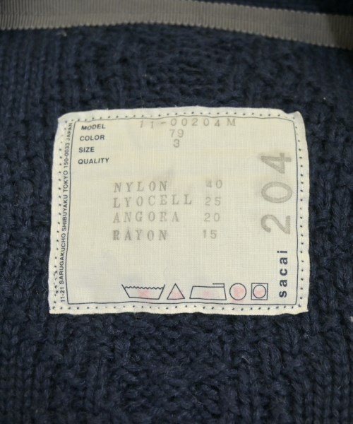 sacai（サカイ）カーディガン 紺 サイズ:3(L位) メンズ/2200692338346
