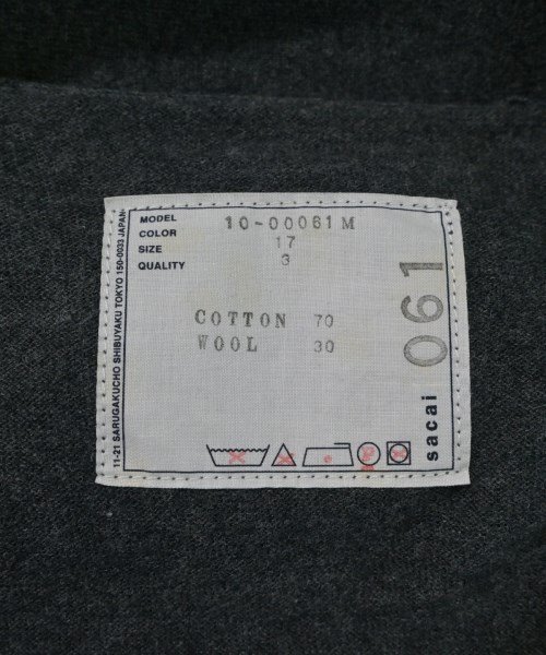 sacai（サカイ）カーディガン グレー サイズ:3(L位) メンズ/2200693519218