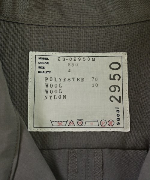 sacai（サカイ）カジュアルシャツ グレー サイズ:4(XL位) メンズ/2200693341024