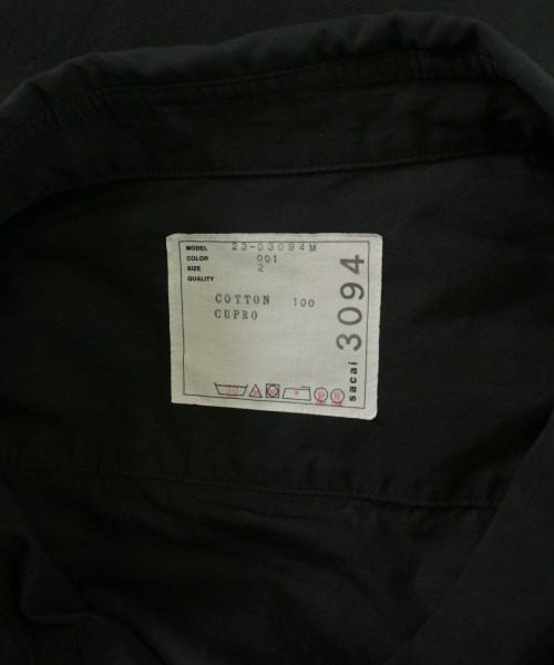 sacai（サカイ）カジュアルシャツ 黒 サイズ:2(M位) メンズ/2200694009145