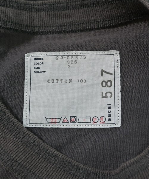 sacai（サカイ）Tシャツ・カットソー グレー サイズ:2(M位) メンズ/2200694276080