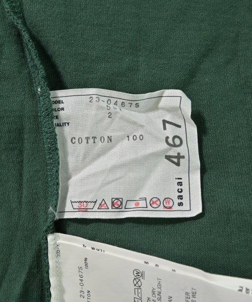 sacai（サカイ）Tシャツ・カットソー 緑 サイズ:2(M位) メンズ/2200694276110