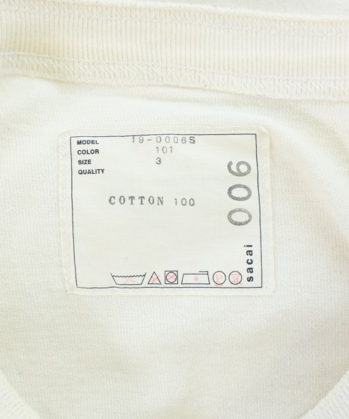 sacai（サカイ）Tシャツ・カットソー 白 サイズ:3(L位) メンズ/2200694116119