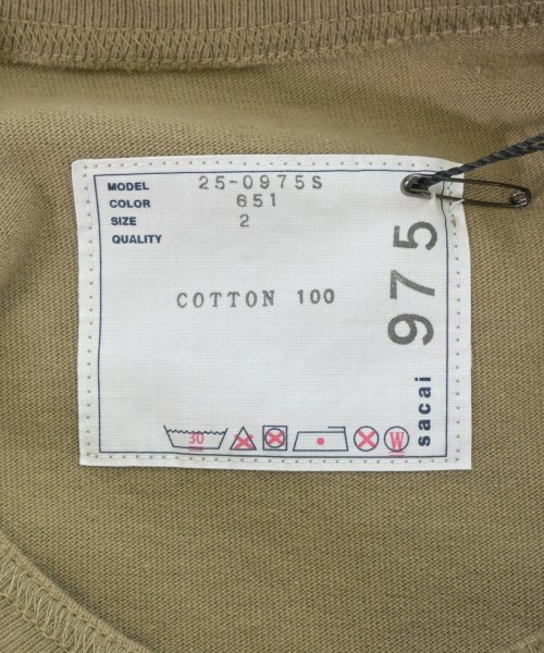 sacai（サカイ）Tシャツ・カットソー カーキ サイズ:2(M位) メンズ/2200698798106
