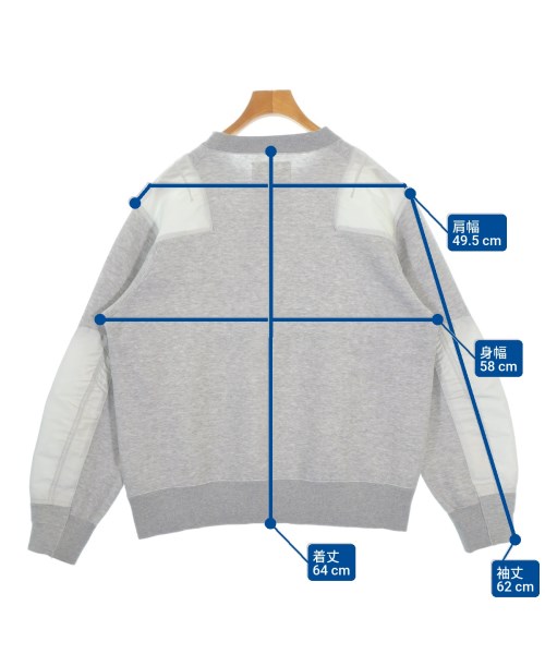 sacai（サカイ）スウェット グレー サイズ:1(S位) メンズ/2200698798120