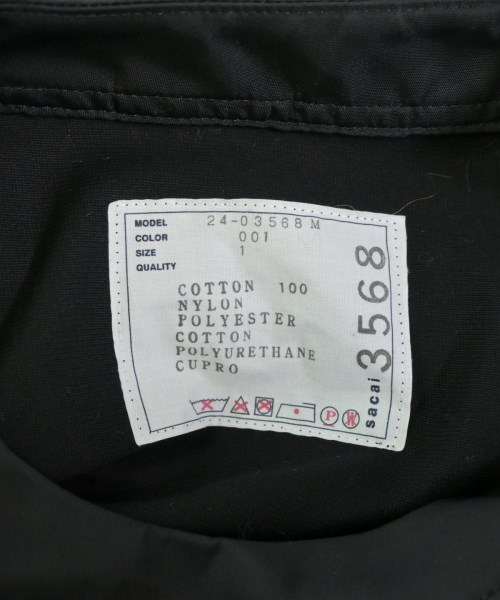 sacai（サカイ）Tシャツ・カットソー 黒 サイズ:1(S位) メンズ/2200698167070