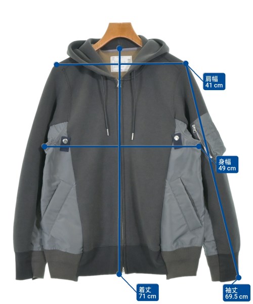 sacai（サカイ）パーカー グレー サイズ:1(S位) メンズ/2200698167230