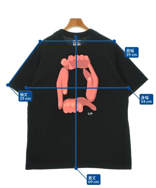 sacai（サカイ）Tシャツ・カットソー 黒 サイズ:4(XL位) メンズ/2200699103060