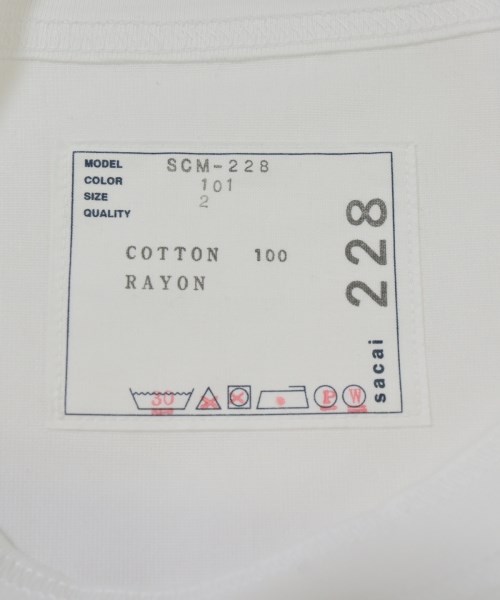 sacai（サカイ）Tシャツ・カットソー 白 サイズ:2(M位) メンズ/2200700347018