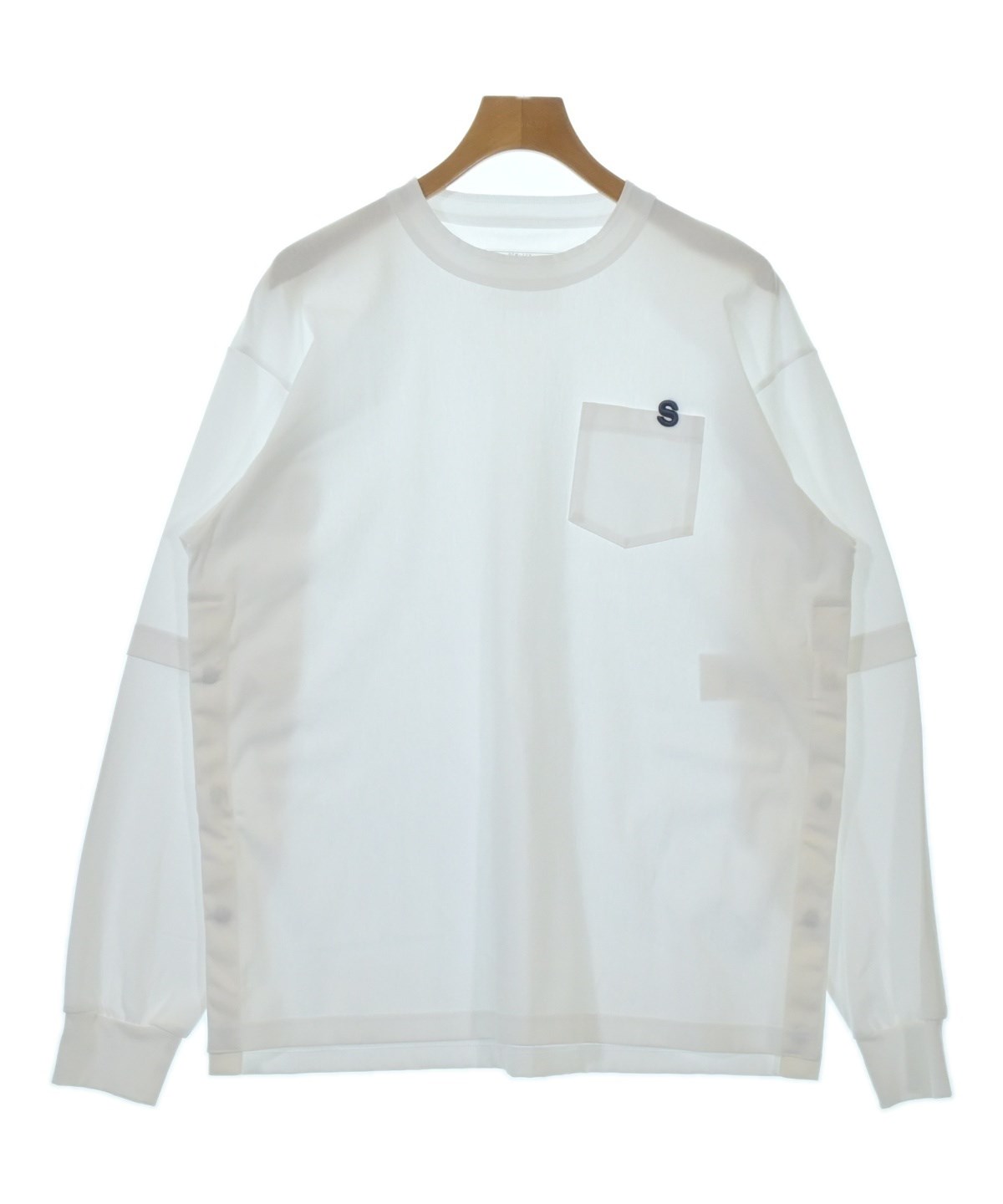 ★19★sacai　パッチワークカットソー　サカイ　サイズ２（Ｍ相当）　白 sacai（サカイ）Tシャツ・カットソー 白 サイズ:2(M位) メンズ