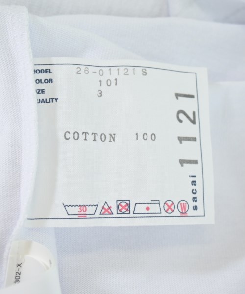 sacai（サカイ）Tシャツ・カットソー 白 サイズ:3(L位) メンズ/2200700347025