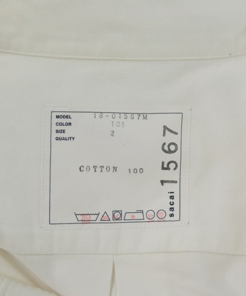 sacai（サカイ）カジュアルシャツ 白 サイズ:2(M位) メンズ/2200700664047