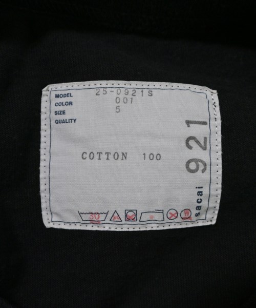 sacai（サカイ）Tシャツ・カットソー 黒 サイズ:5(XXL位) メンズ/2200701111021