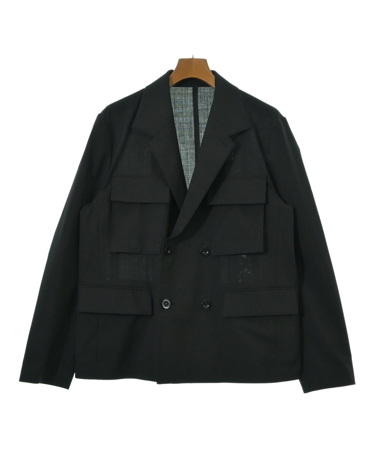 sacai テーラードジャケット 25-03743M sacai（サカイ）テーラードジャケット 黒 サイズ:1(S位) メンズ