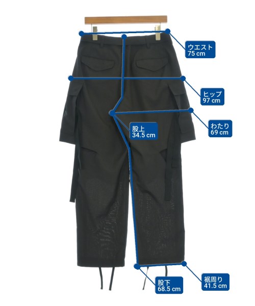 sacai（サカイ）カーゴパンツ 黒 サイズ:0(XS位) メンズ/2200702027017