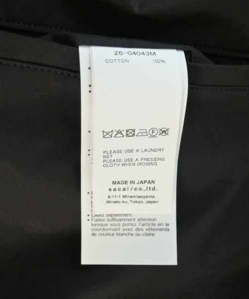 sacai（サカイ）その他 黒 サイズ:1(S位) メンズ/2200702027024