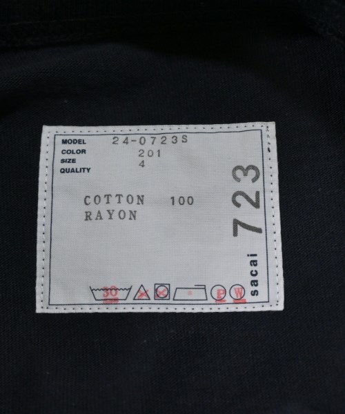 sacai（サカイ）Tシャツ・カットソー 黒 サイズ:4(XL位) メンズ/2200655255024