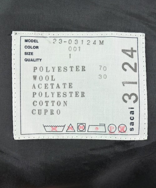 sacai（サカイ）ショートパンツ 黒 サイズ:1(S位) メンズ/2200655364016