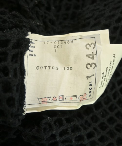 sacai（サカイ）ニット・セーター 黒 サイズ:1(S位) メンズ/2200655670070