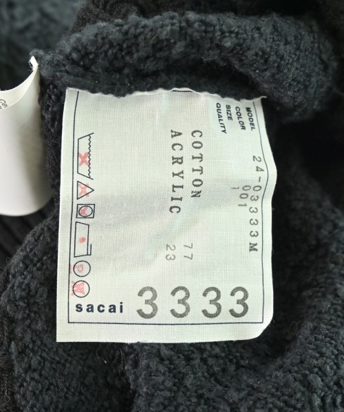 sacai（サカイ）カーディガン 黒 サイズ:1(S位) メンズ/2200650400061
