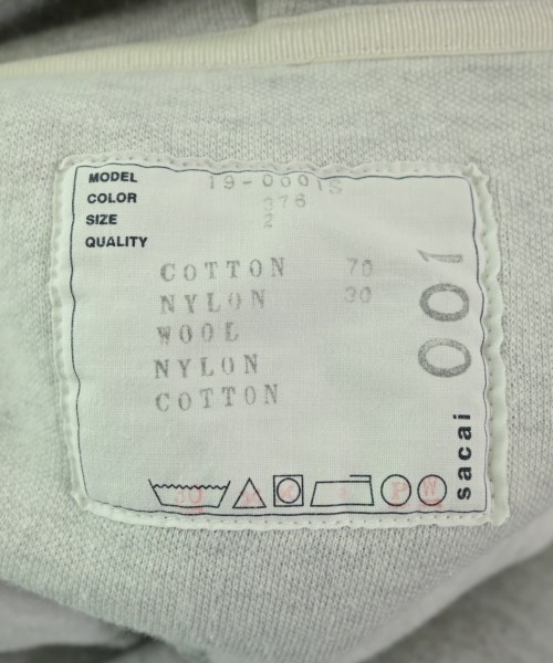 sacai（サカイ）パーカー グレー サイズ:2(M位) メンズ/2200656761012