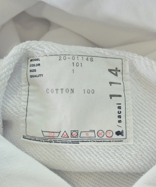 sacai（サカイ）パーカー 白 サイズ:1(S位) メンズ/2200657094034