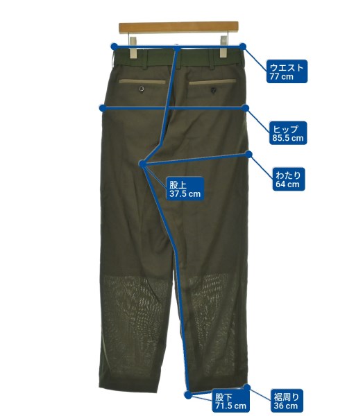 sacai（サカイ）スラックス カーキ サイズ:1(S位) メンズ/2200651332057