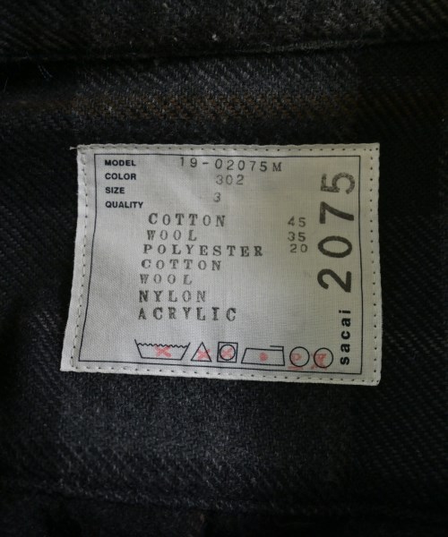 sacai（サカイ）カジュアルシャツ グレー サイズ:3(L位) メンズ/2200657374020