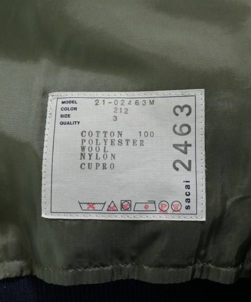 sacai（サカイ）カジュアルジャケット 紺 サイズ:3(L位) メンズ/2200657374037