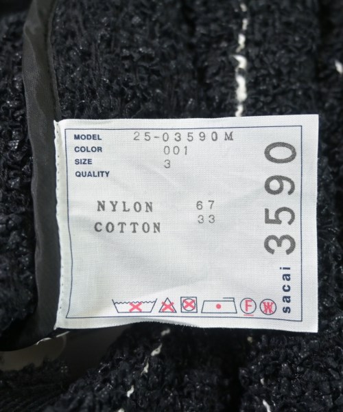 sacai（サカイ）カジュアルジャケット 黒 サイズ:3(L位) メンズ/2200657842055