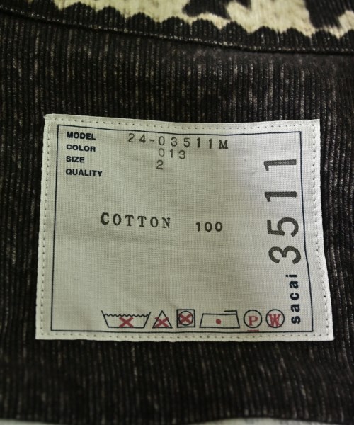 sacai（サカイ）カジュアルシャツ グレー サイズ:2(M位) メンズ/2200657948023