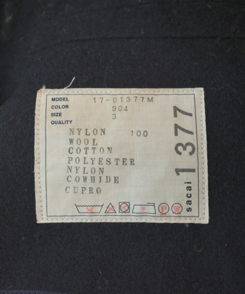 sacai（サカイ）ミリタリーブルゾン 黒 サイズ:3(L位) メンズ/2200659456021