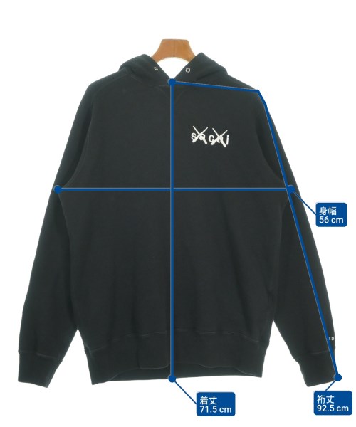 sacai（サカイ）パーカー 黒 サイズ:4(XL位) メンズ/2200659502032