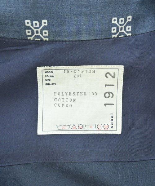 sacai（サカイ）カジュアルシャツ 紺 サイズ:1(S位) メンズ/2200659680037