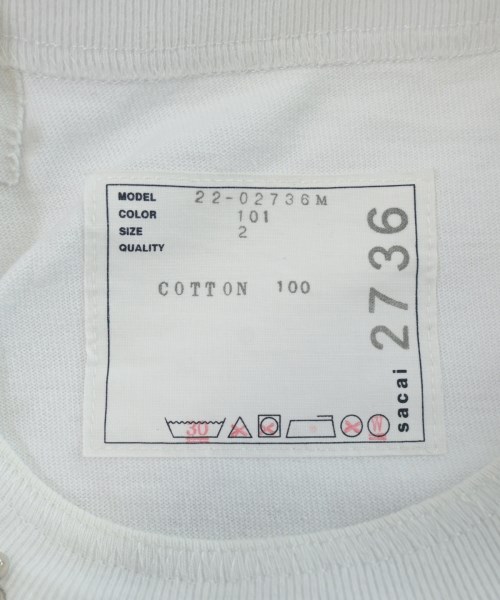 sacai（サカイ）Tシャツ・カットソー 白 サイズ:2(M位) メンズ/2200659680051