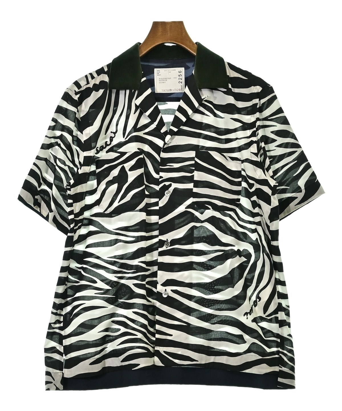 sacai（サカイ）カジュアルシャツ 黒 サイズ:1(S位) メンズ