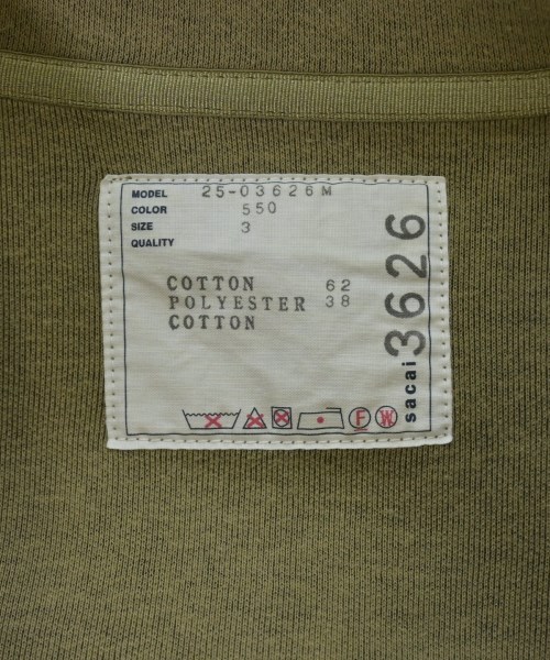 sacai（サカイ）スウェット カーキ サイズ:3(L位) メンズ/2200661340059