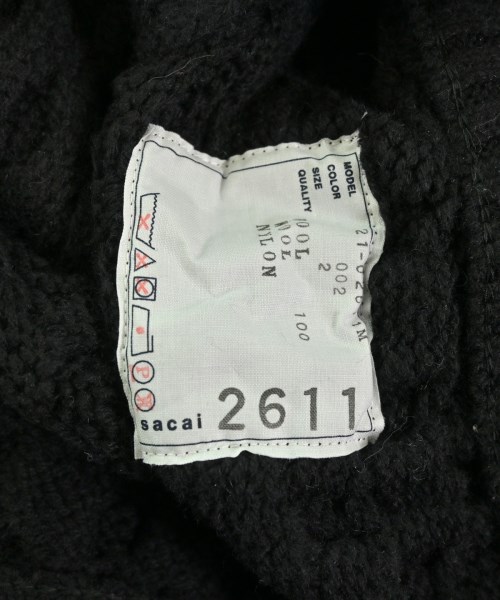 sacai（サカイ）ニット・セーター 黒 サイズ:2(M位) メンズ/2200659163028