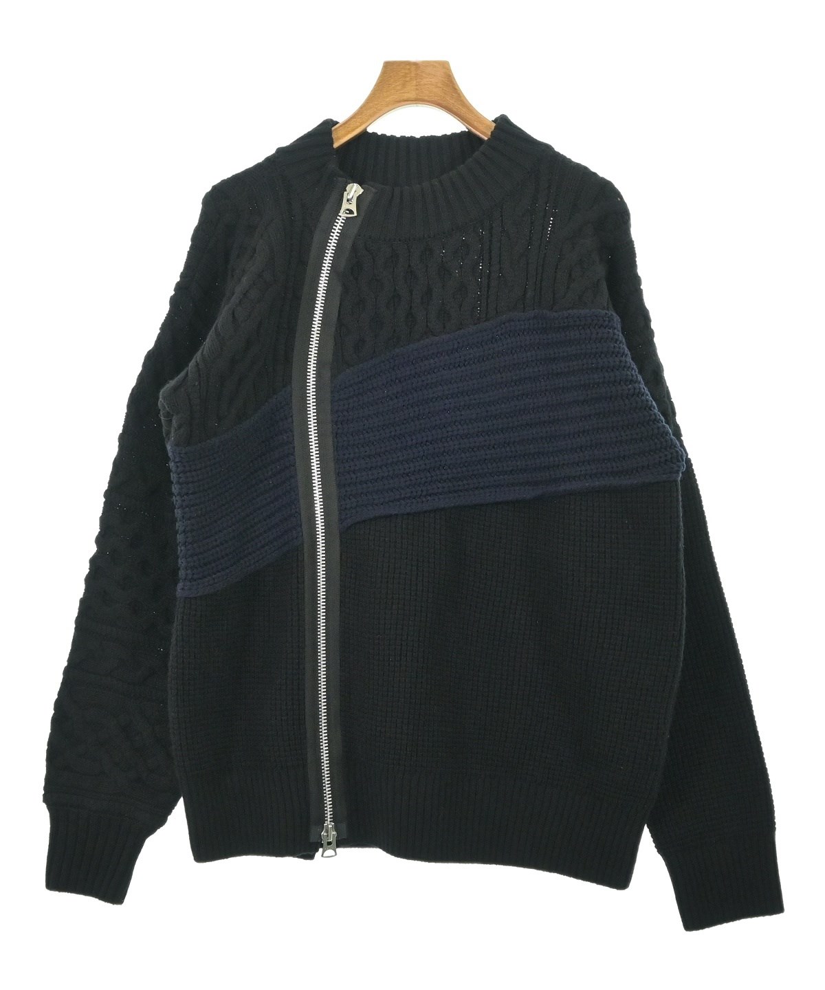 sacai　カーディガン　サイズ2 sacai（サカイ）カーディガン 黒 サイズ:2(M位) メンズ/2200659163028