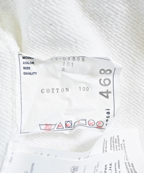 sacai（サカイ）スウェット 白 サイズ:2(M位) メンズ/2200662345015